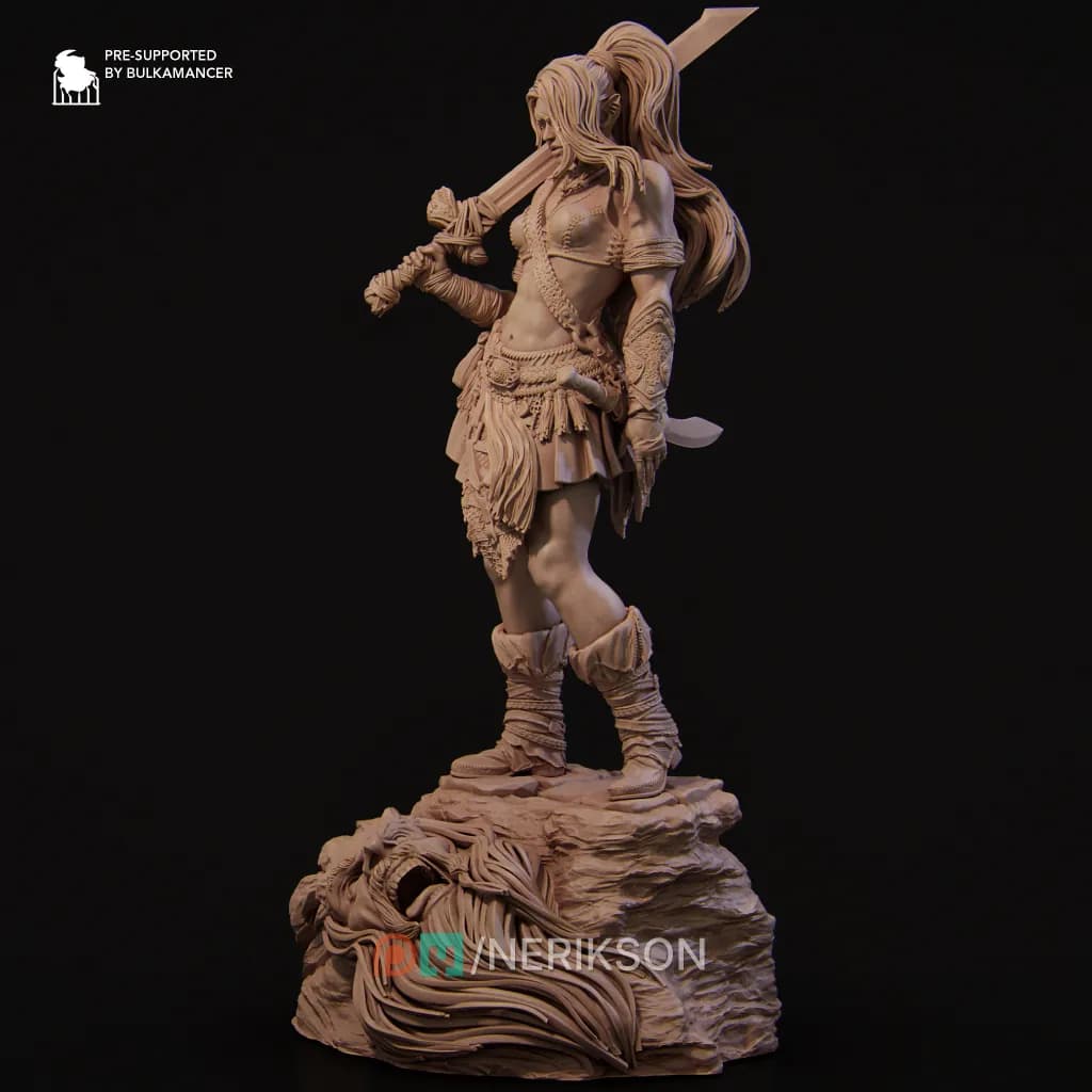 STL - Lia la mercenaria bárbara render 4