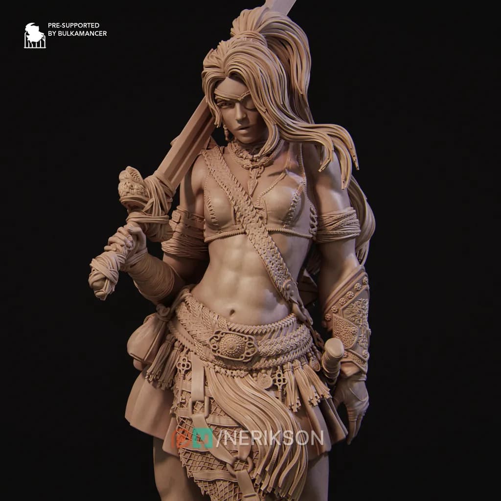 STL - Lia la mercenaria bárbara render 5