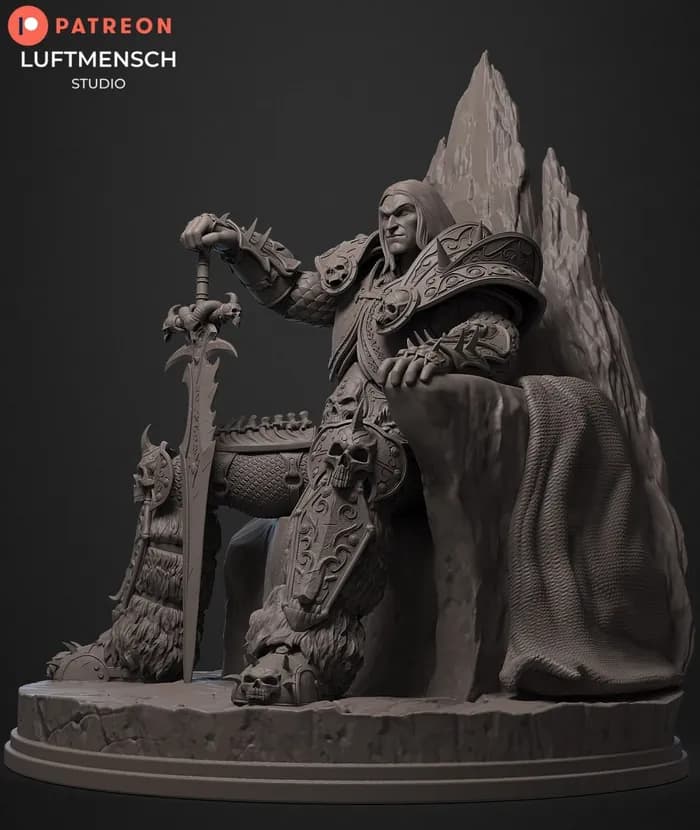 STL - lich king arthas render 3