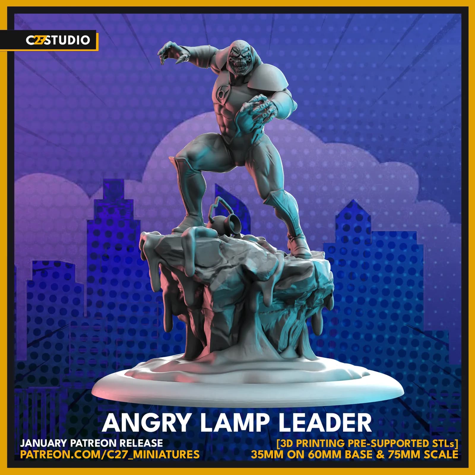 STL - Líder Linterna Roja Enfurecido render 2