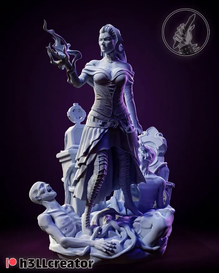 STL - Liliana Vess figura render 2