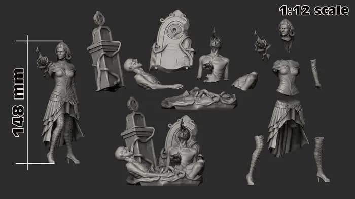 STL - Liliana Vess figura render 3