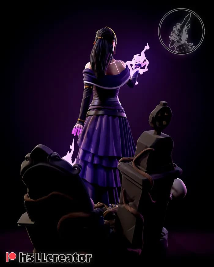 STL - Liliana Vess figura render 5