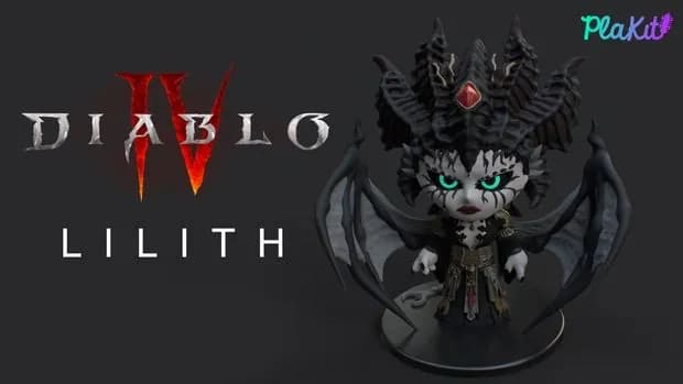 STL - Lilith de Diablo 4 Estilo Chibi