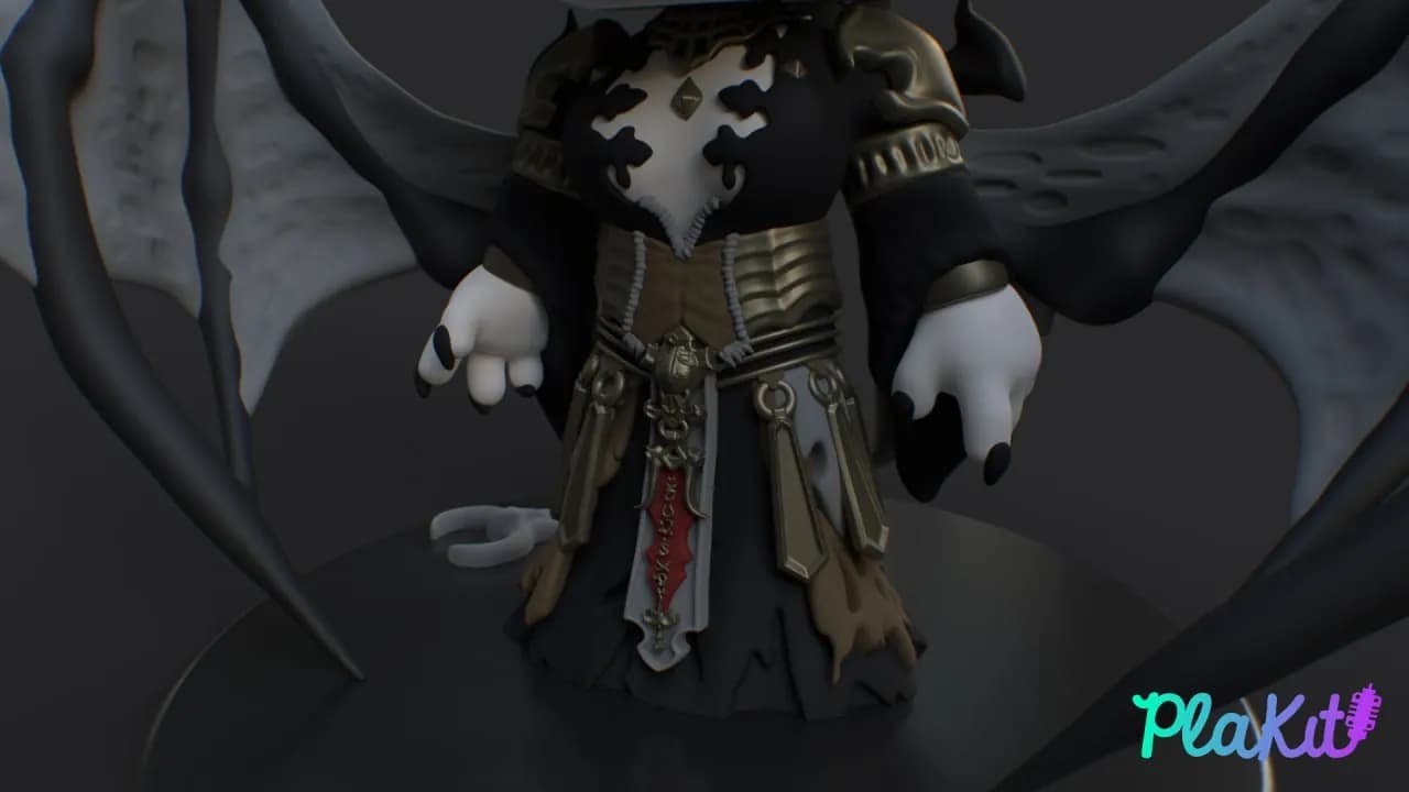 STL - Lilith de Diablo 4 Estilo Chibi render 3