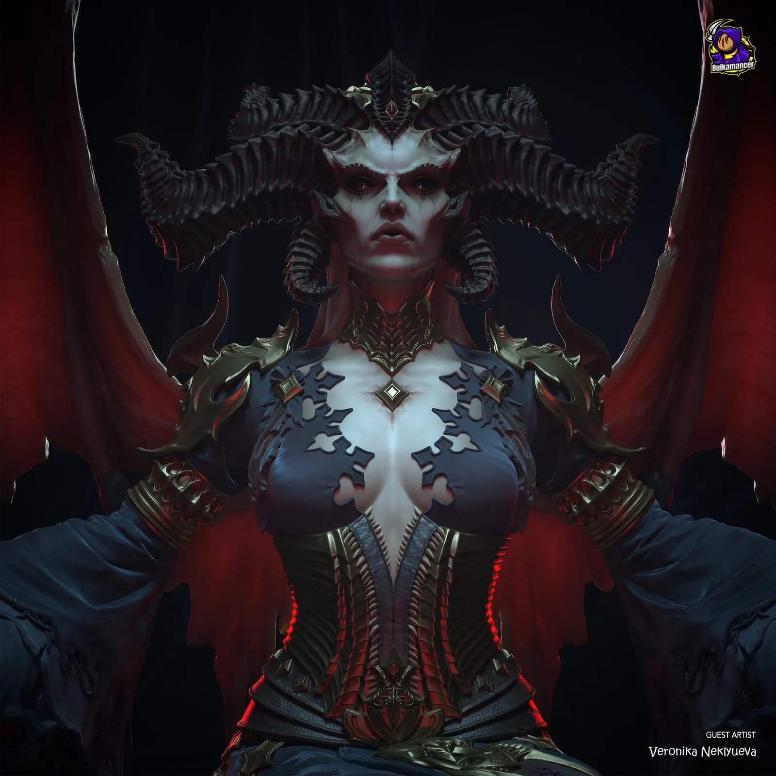 STL - Lilith, Reina Demonio render 4