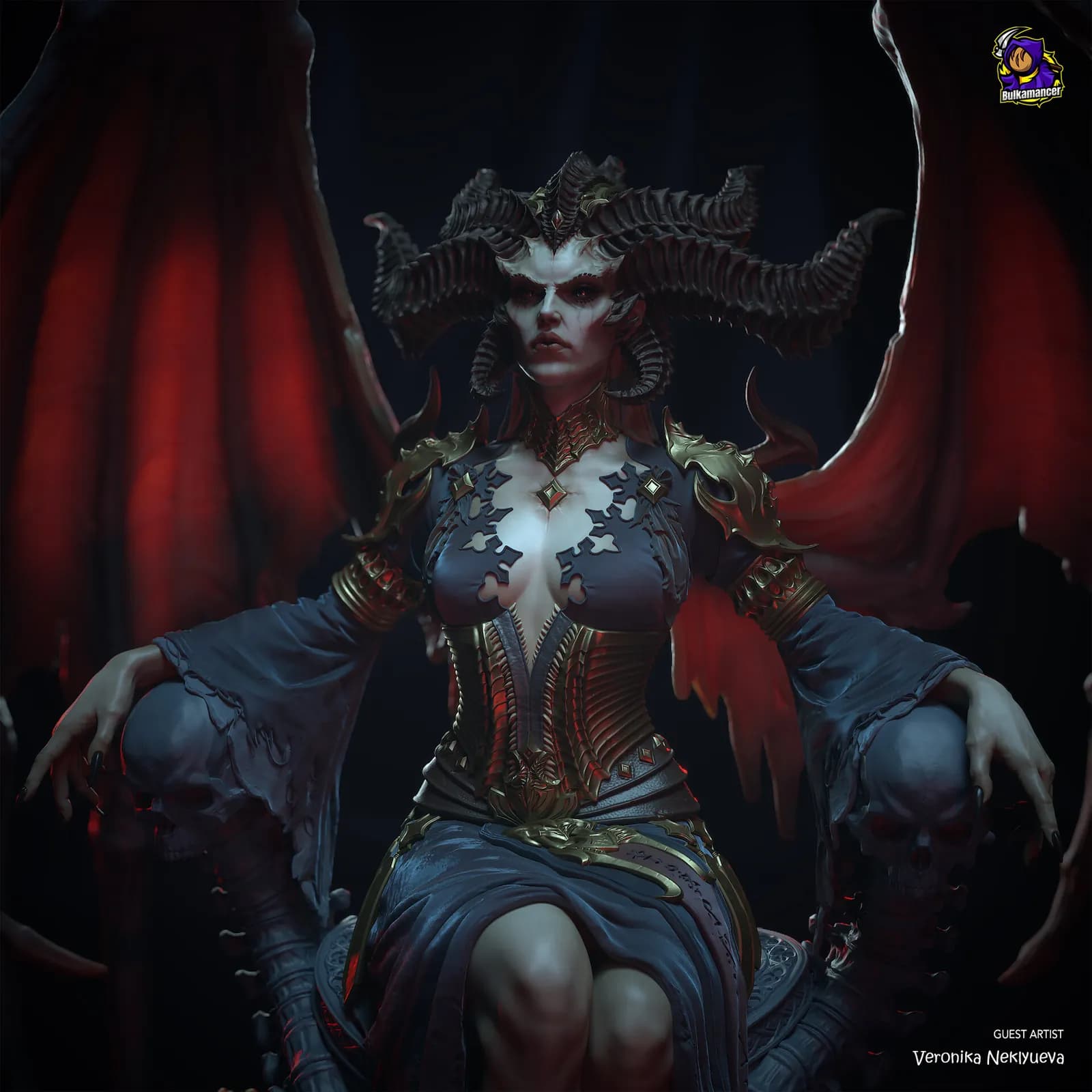 STL - Lilith, Reina Demonio render 5