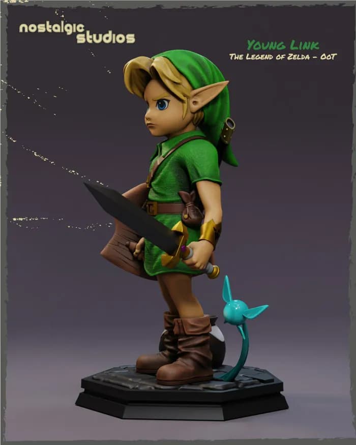 STL - Link Joven de The Legend of Zelda render 3