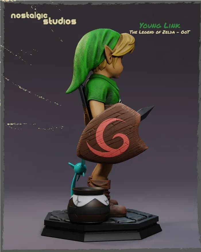 STL - Link Joven de The Legend of Zelda render 4