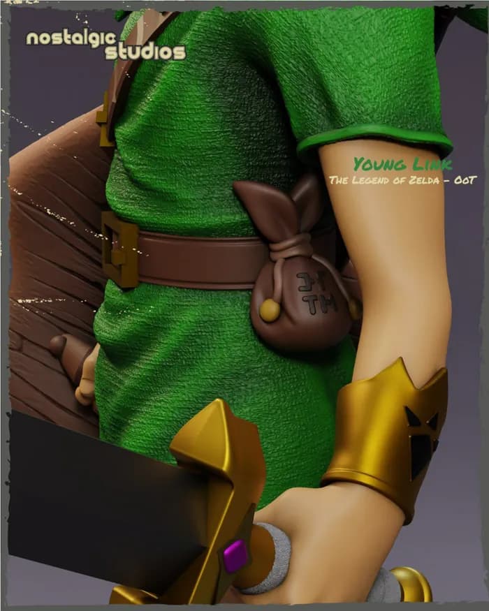 STL - Link Joven de The Legend of Zelda render 5