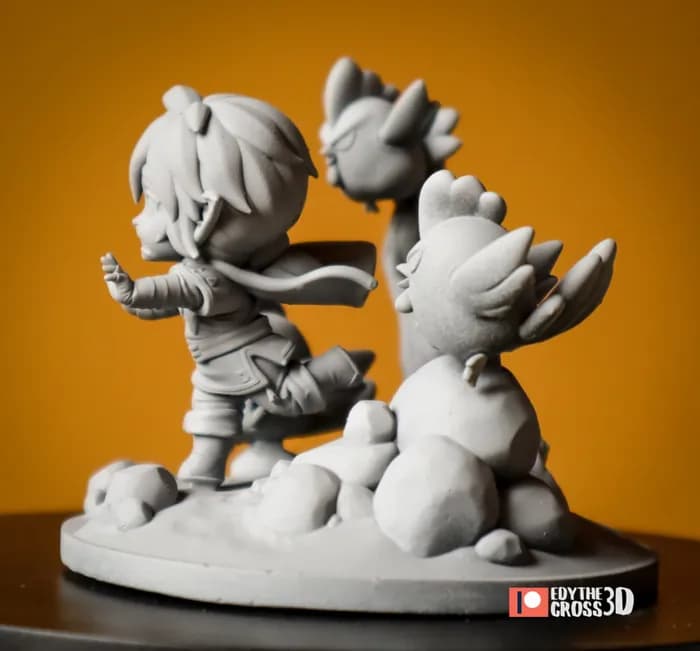STL - link zelda breath of the wild render 4