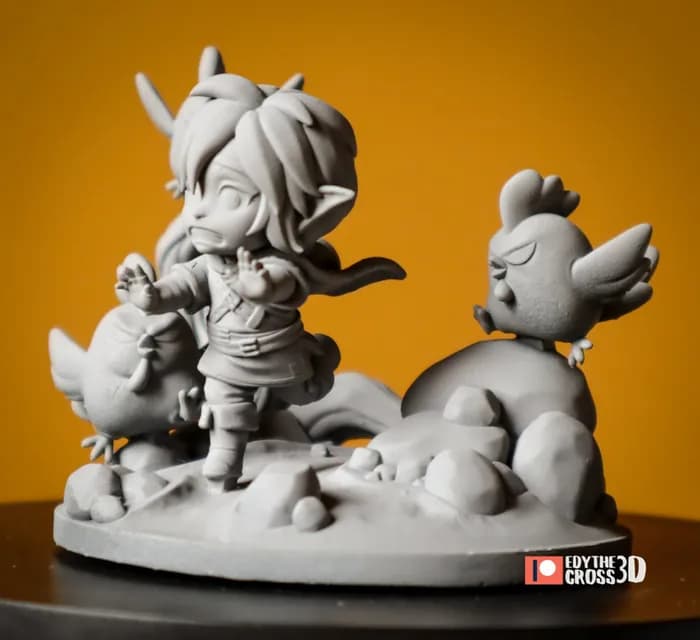 STL - link zelda breath of the wild render 5