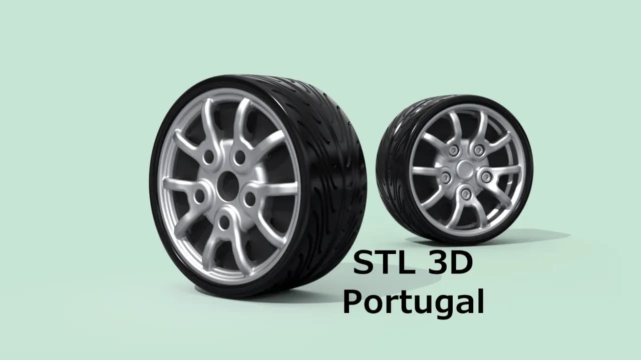 STL - Llantas de coche deportivas render 3