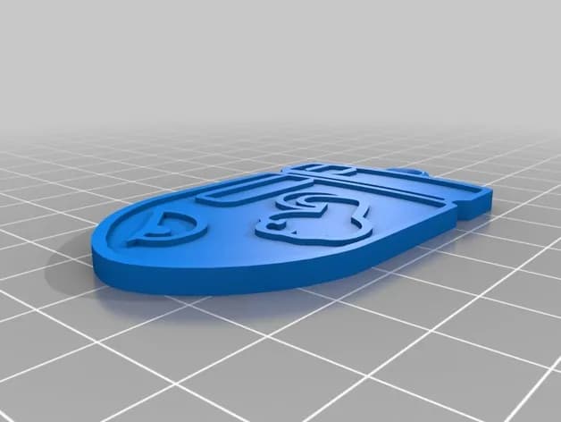 STL - Llavero Bala con Músculo render 2