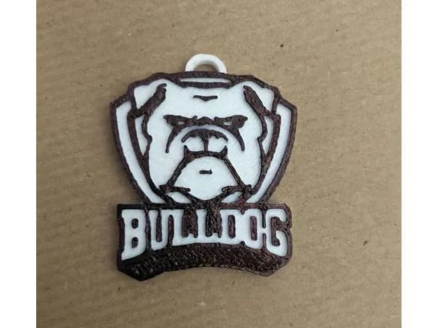 STL - Llavero Bulldog Futbolista render 2