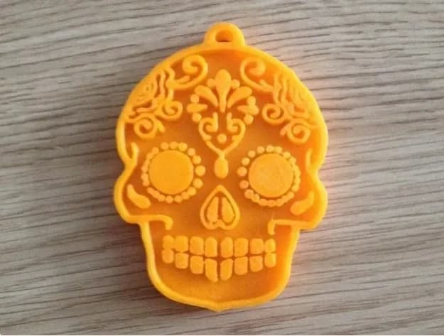 STL - llavero calavera mexicana