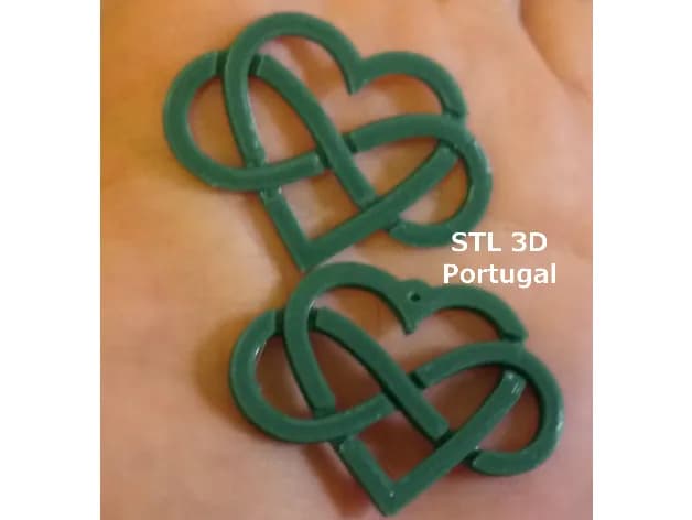 STL - Llavero Corazón Celta render 2