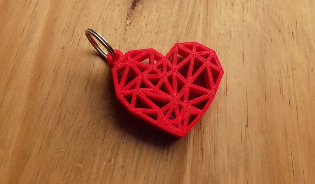 STL - llavero corazon geometrico