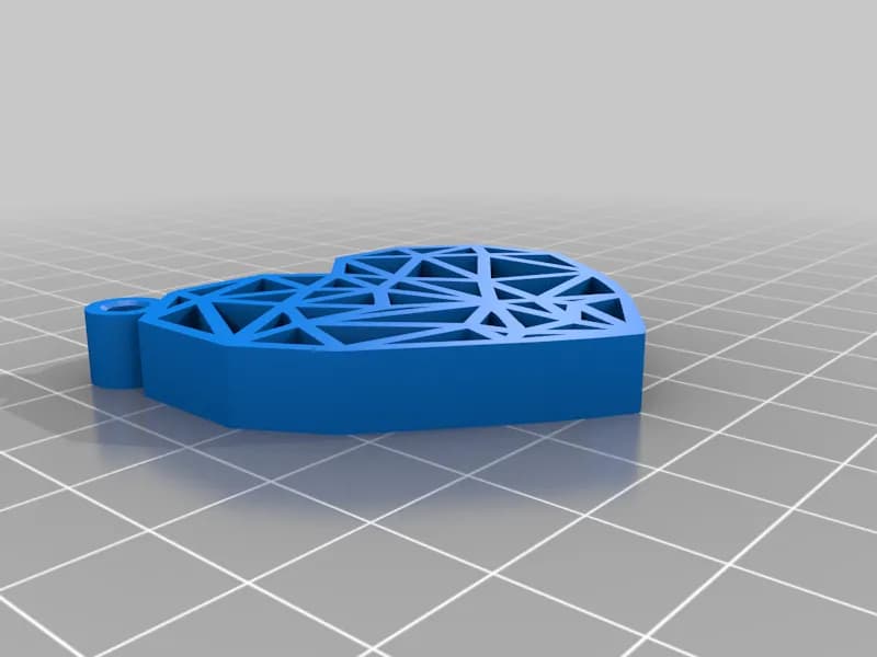 STL - llavero corazon geometrico