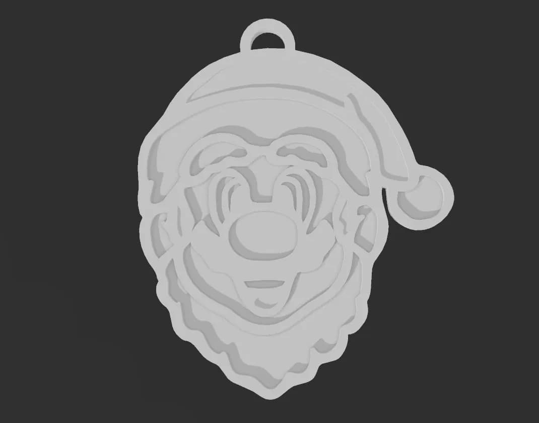 STL - Llavero de Mario Navideño