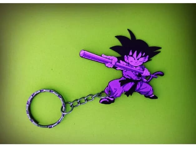 STL - llavero de Son Goku niño render 2