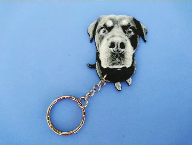 STL - llavero rottweiler