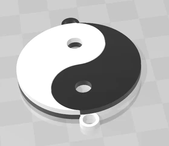 STL - Llavero Y Pulsera Yin Yang