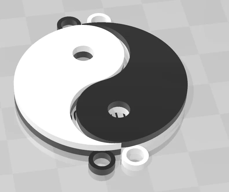 STL - Llavero Y Pulsera Yin Yang