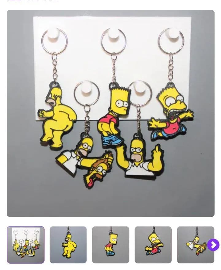 STL - Llaveros de Los Simpson