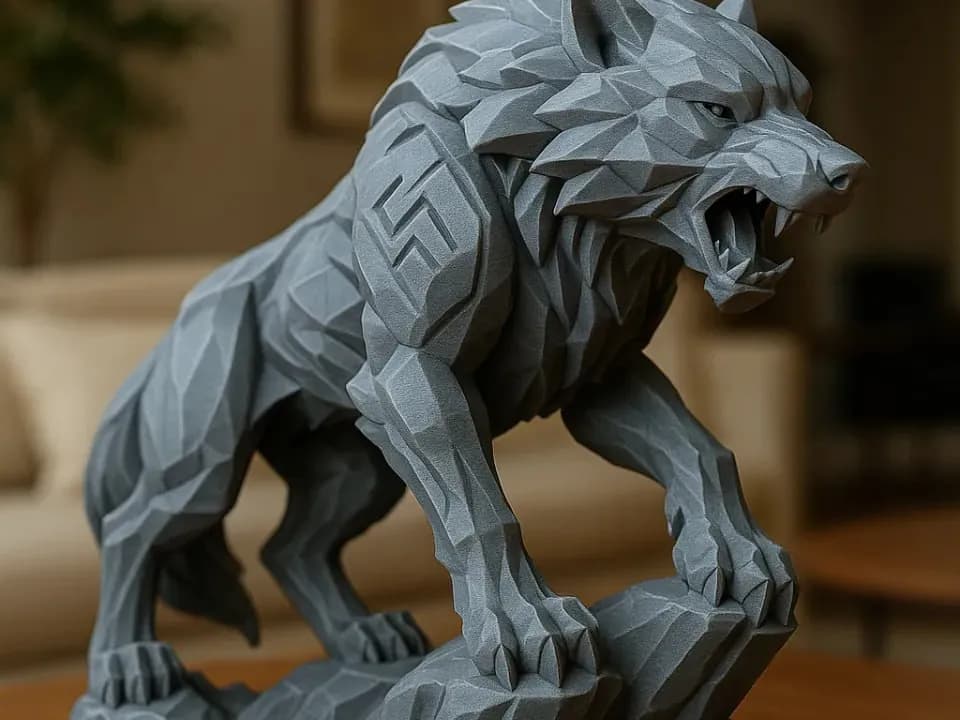 STL - Lobo con corona