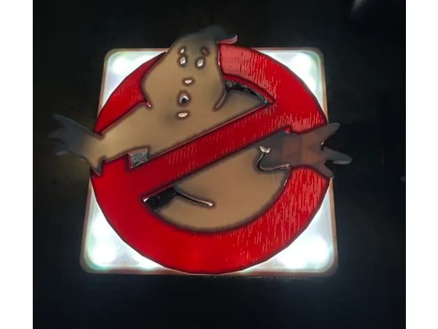 STL - Logo Ghostbusters LED