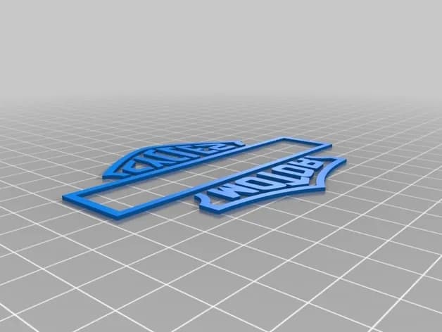 STL - Logo Harley Davidson render 4