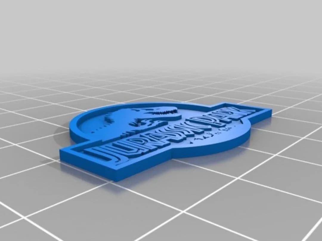 STL - Logo Jurassic Park 3D