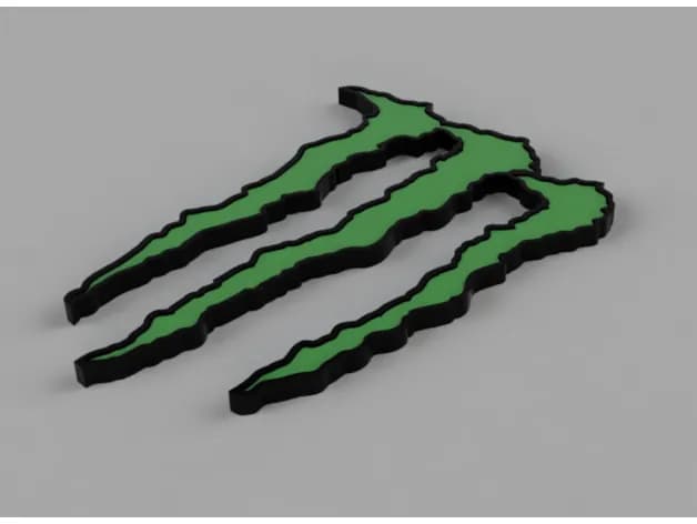 STL - Logo Monster Energy render 2
