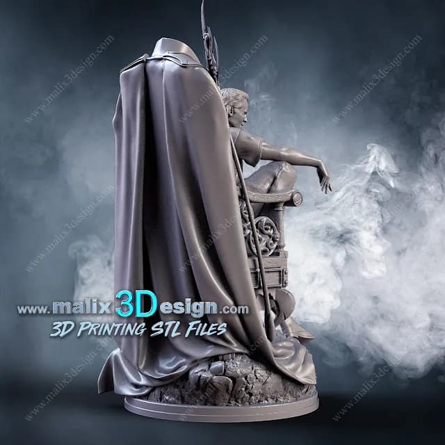 STL - Loki en el trono render 4