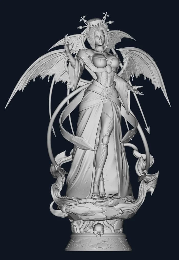 STL - luan mendes 3dmoonn lilithmon render 2