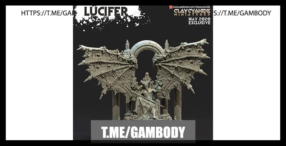 STL - Lucifer en Trono con Alas