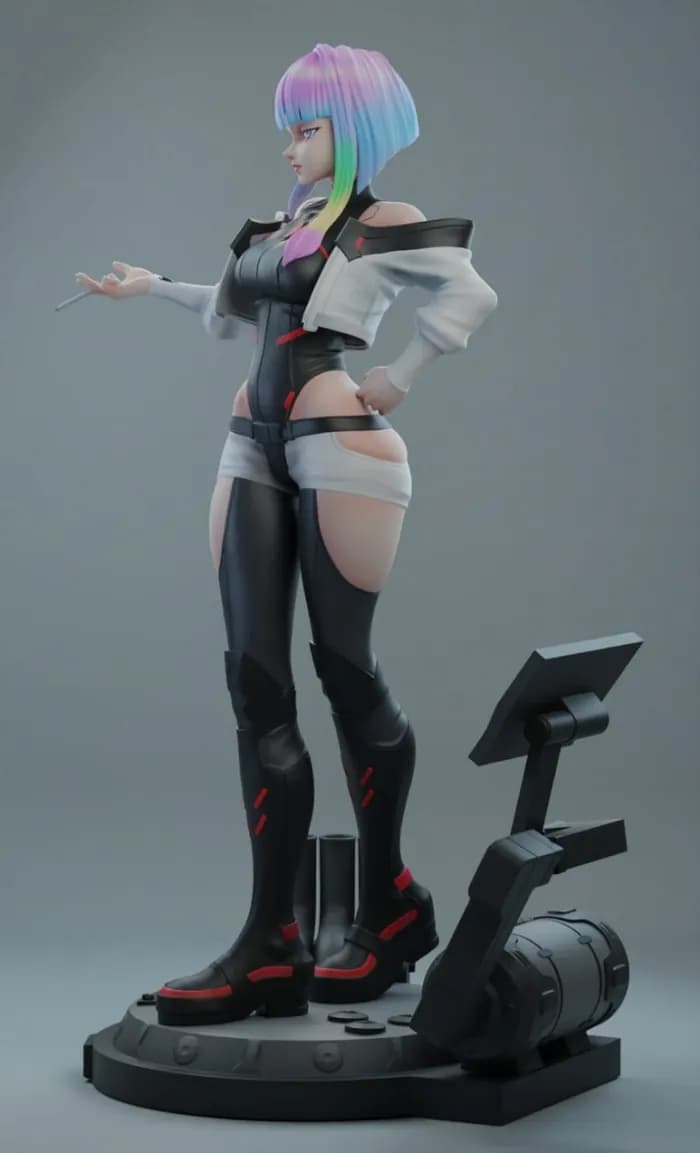 STL - Lucy Cyberpunk Edgerunners render 3