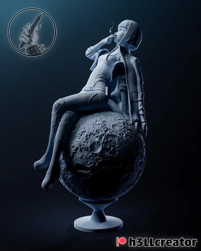 STL - Lucy de Cyberpunk Edgerunners render 4