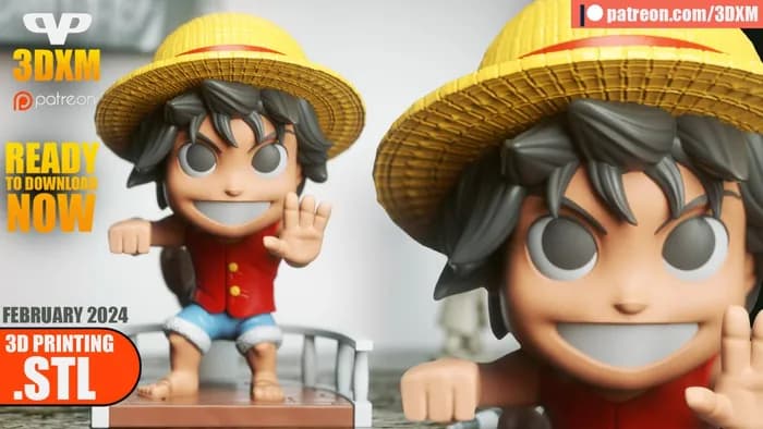 STL - luffy chibi
