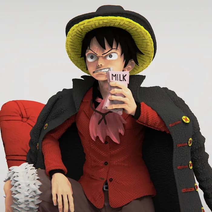 STL - luffy mafia wano render 2