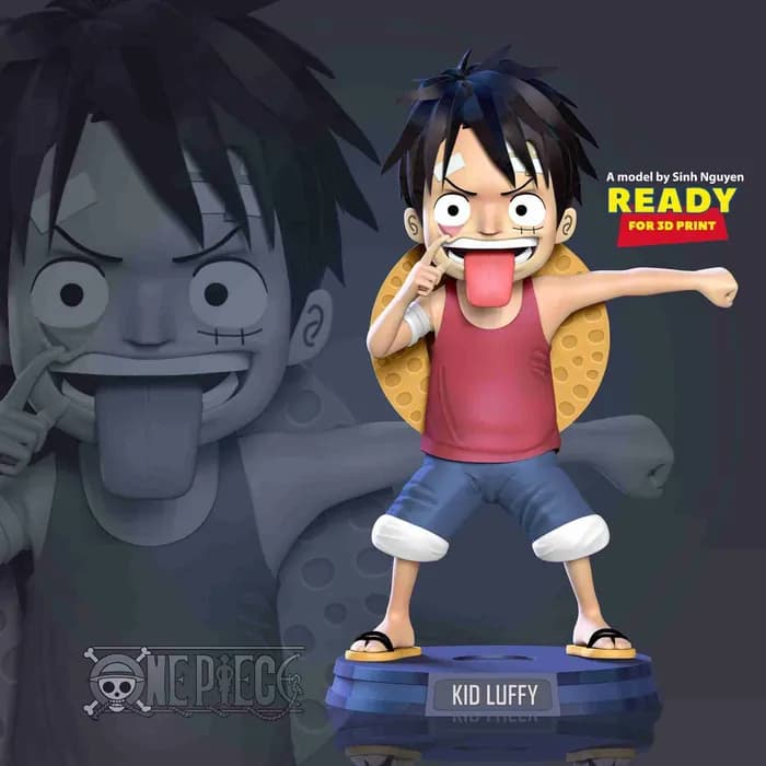 STL - Luffy Niño Cocodrilo