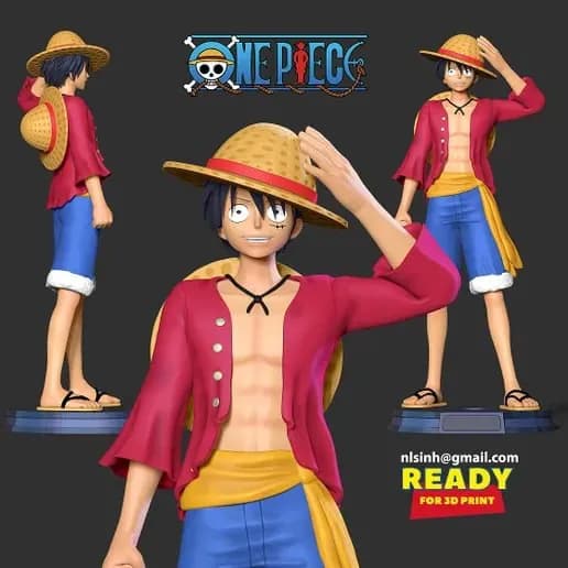 STL - luffy one piece fanart