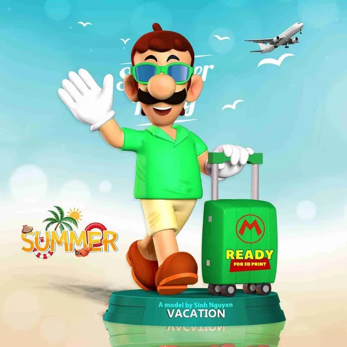 STL - luigi with summer vacation