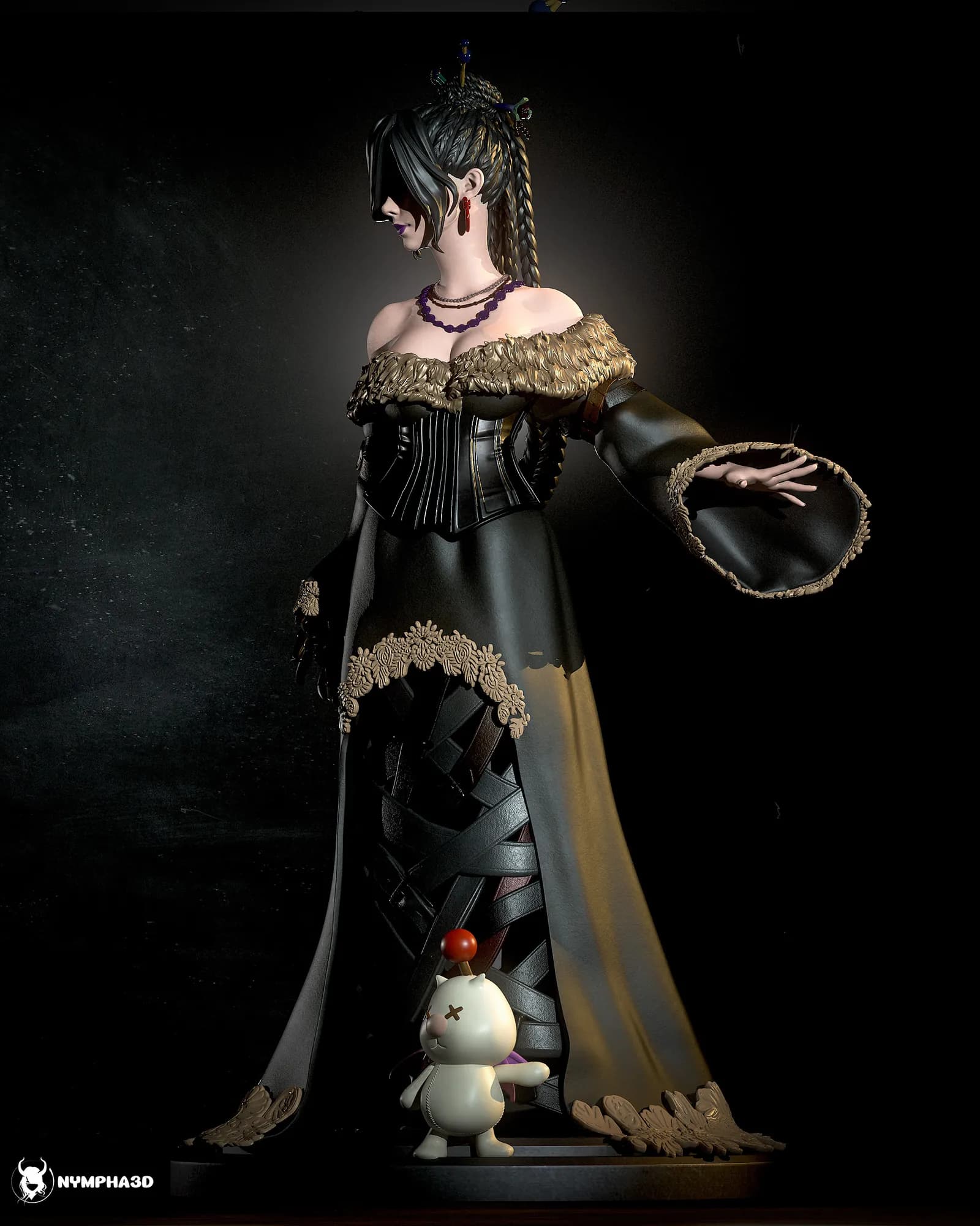 STL - Lulu con Moogle render 3