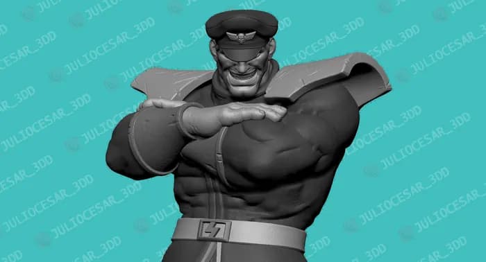 STL - M. Bison Figura de Lujo render 2