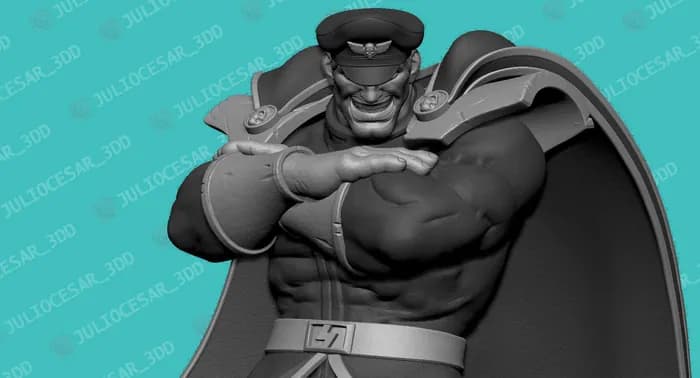 STL - M. Bison Figura de Lujo render 3