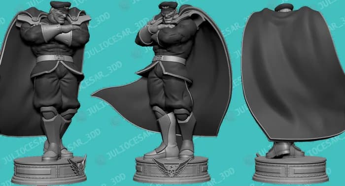 STL - M. Bison Figura de Lujo render 4