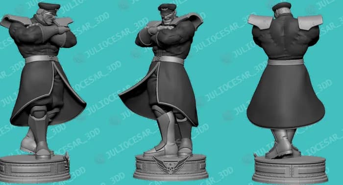 STL - M. Bison Figura de Lujo render 5