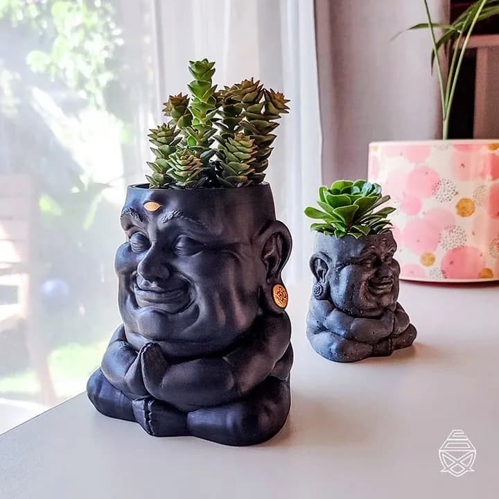 STL - Maceta Budha con Tubería